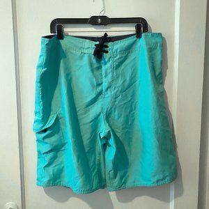 Men's Blue Green Swim Suit Trunks 36